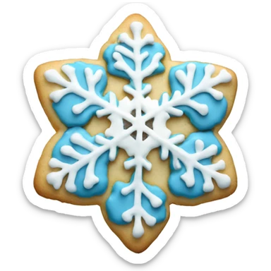 Sugar cookie with snowflake sticker