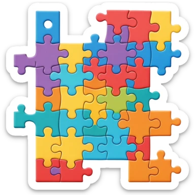 full puzzle sticker