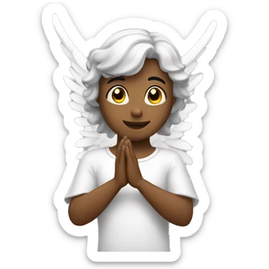 Angel saying thank you sticker