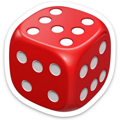 dice with hearts instead of dots sticker