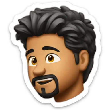 Thalapathy Vijay looking at a movie script  sticker