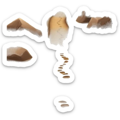 dirt path with footprints in them sticker