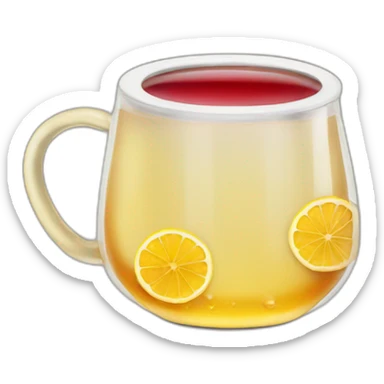 drink tea with honey lemon and jam sticker