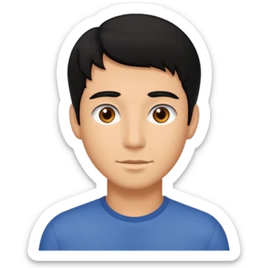 The Walking Man black hair  sticker