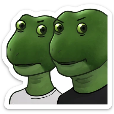 Black white couple sticker