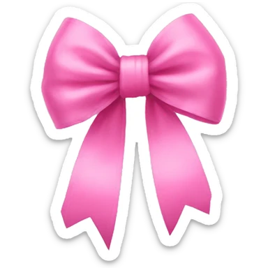 Pink bow sticker