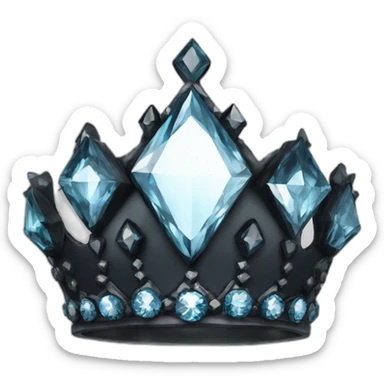 Black diamond crown sticker