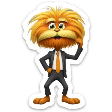 lorax giving attitude  sticker