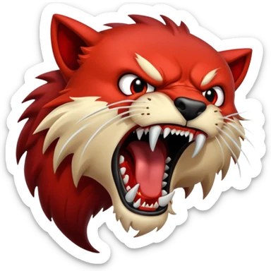 brutal fight between animal sticker