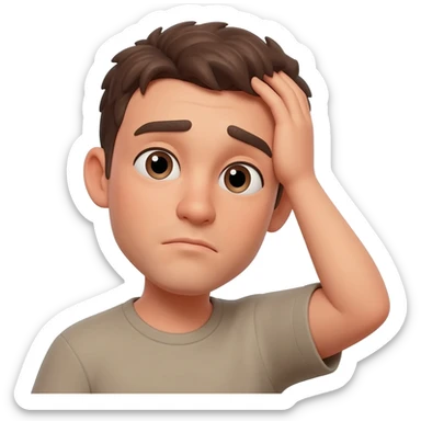 👨scratching head and wondering sticker
