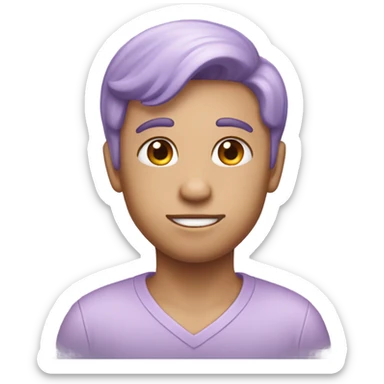 Small pastel purple heart sticker