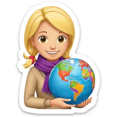 geography teacher woman sticker