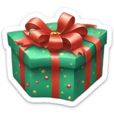 christmas presents with decoration sticker