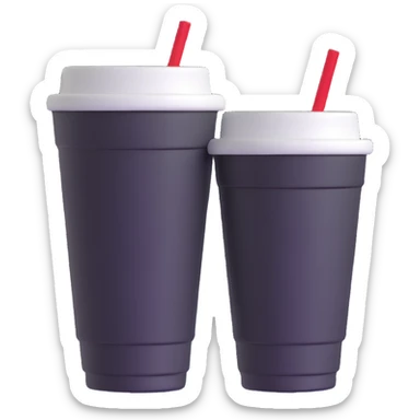 two styrofoam cups sticker