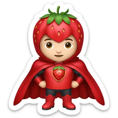Cape-Wearing Super Fruit sticker