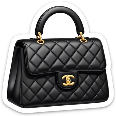 Chanel handbag black sticker