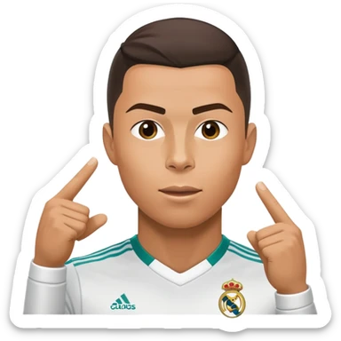 Ronaldo doing his famous "Siu" celebration pose sticker