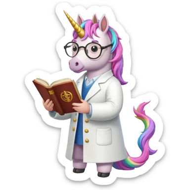 Unicorns read book
A full body of scholar unicorn wearing round glasses, reading a thick ancient tome.












 sticker
