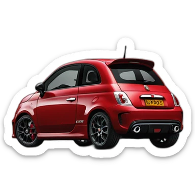 Abarth 595 red details sticker