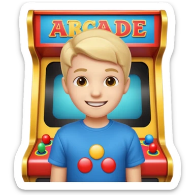 Retro Arcade Kid sticker