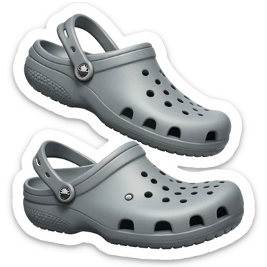 grey crocs sticker