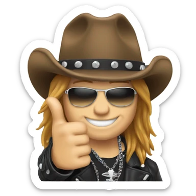 axl rose thumbs up sticker
