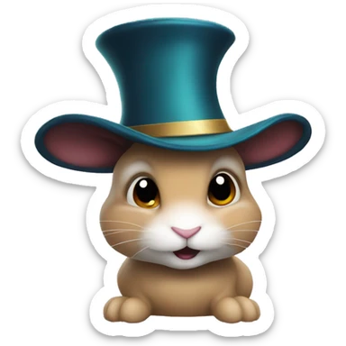 magic hat rabbit sticker