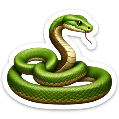 Snake with butt sticker