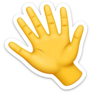 Hand emoji with the number 8 sticker