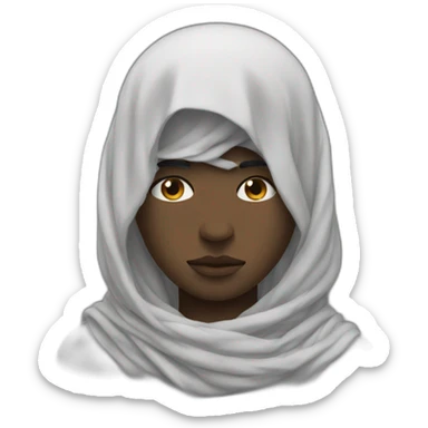 Sad 😔 emoji with shemagh  sticker