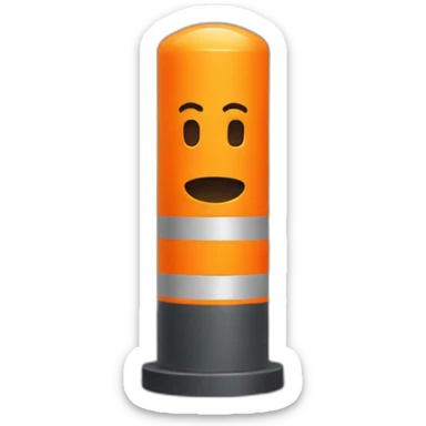orange bollard sticker