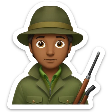 Italian hunter, darker skin sticker