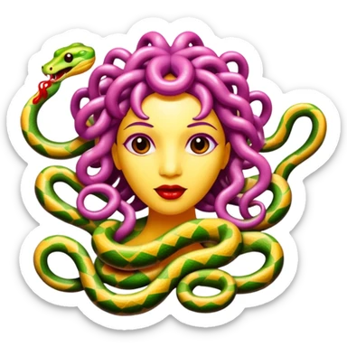 Medusa snake are made of jelly and candy  sticker