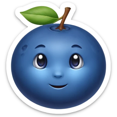 Blueberry faceless sticker