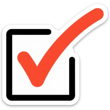 checkbox with check mark sticker