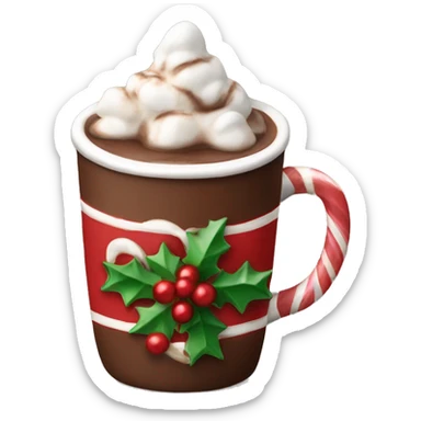 Christmas hot chocolate  sticker