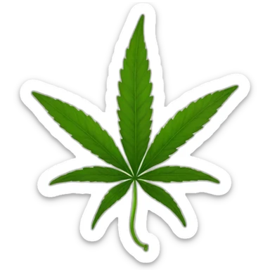 flor de marihuana sticker