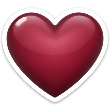 Bordeaux colored heart sticker