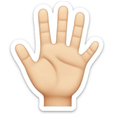 Hand with the third and forth finge up sticker