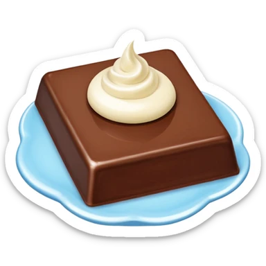 Tableta de chocolate blanco mordida sticker