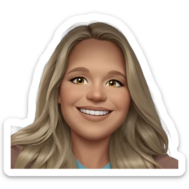 smiling blonde girl portrait sticker