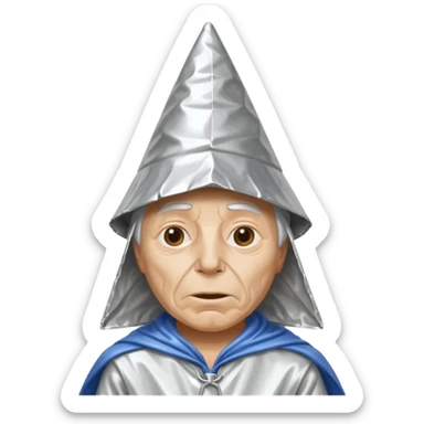 dunce tin foil hat  sticker