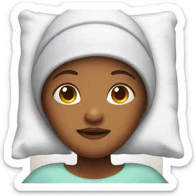 Pregnant woman in hospital bed sticker