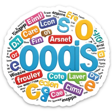 LA PALABRA "FRASE" COMO SI FUERA RECORTADO DE UNA REVISTA sticker