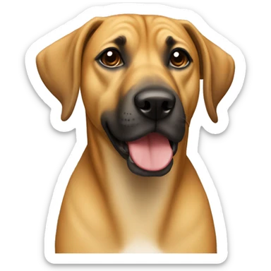 Black Mouth cur dog sticker