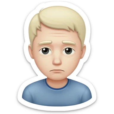 Sad man contemplating life sticker