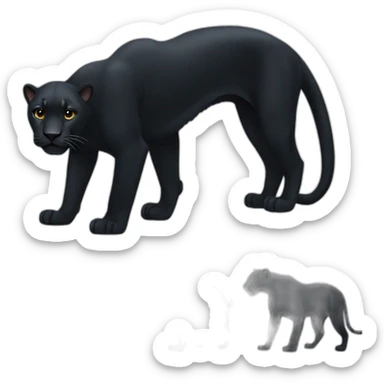 Black jaguar sticker