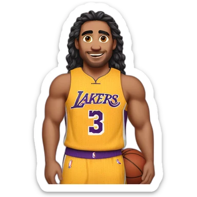 maui moana wearing lakers jerssey sticker