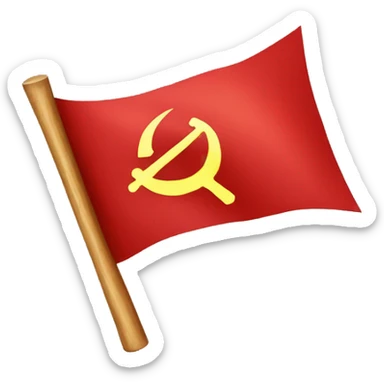 red flag with hammer and sickle sticker