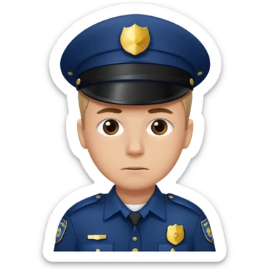 Policia triste sticker